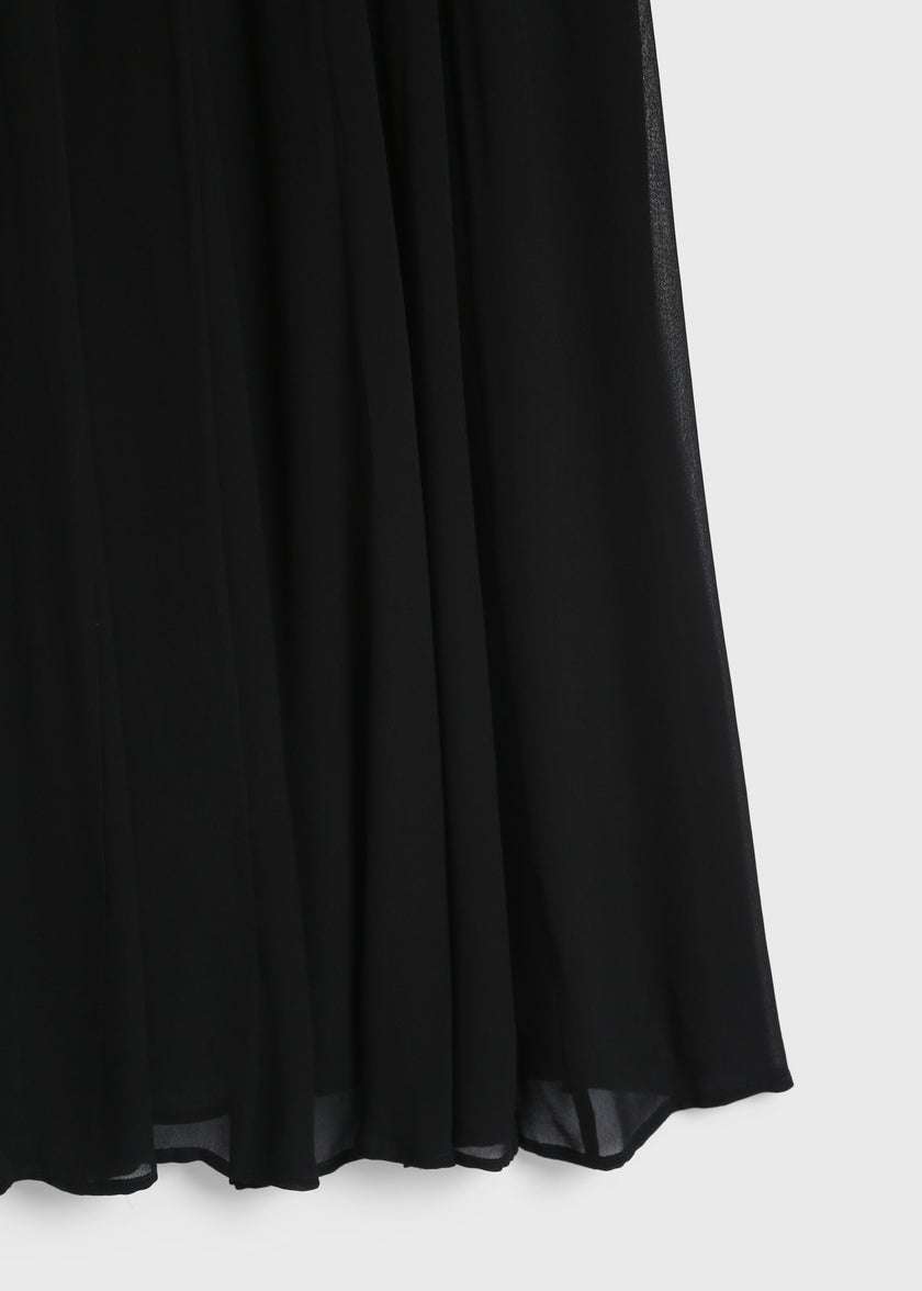 Black viscose Ambroise Cami Dress, elegant drape, perfect for day to night events