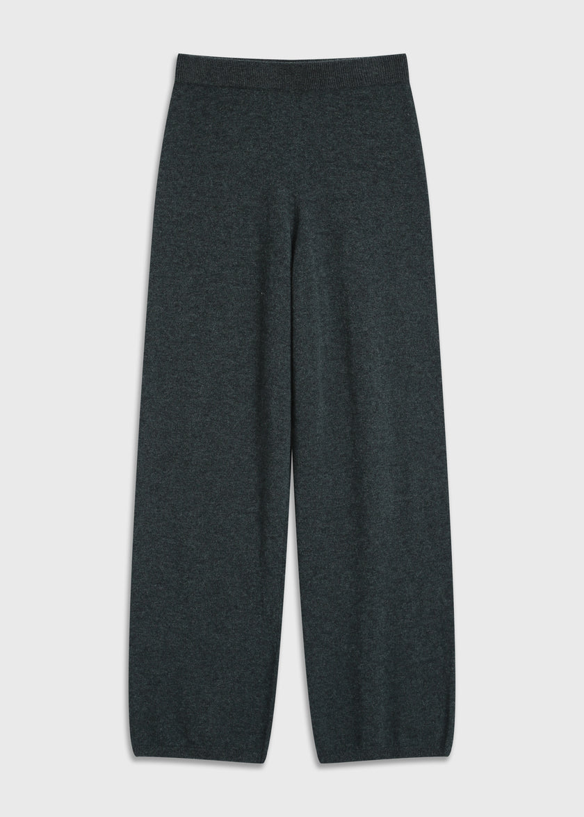 Topaz Denis Wide Leg Sweater Pant in wool-cashmere, relaxed fit and wide leg silhouette.