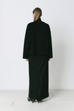 Rue Sophie Jardin black wool cashmere jacket and skirt, minimalist, modern fashion, elegant attire