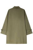 Provenance Oversized Jacket in Mosswood back view, unlined midi coat
