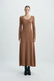 Mignet Midi Sweater Dress Tobacco