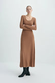 Mignet Midi Sweater Dress Tobacco