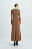 Mignet Midi Sweater Dress Tobacco