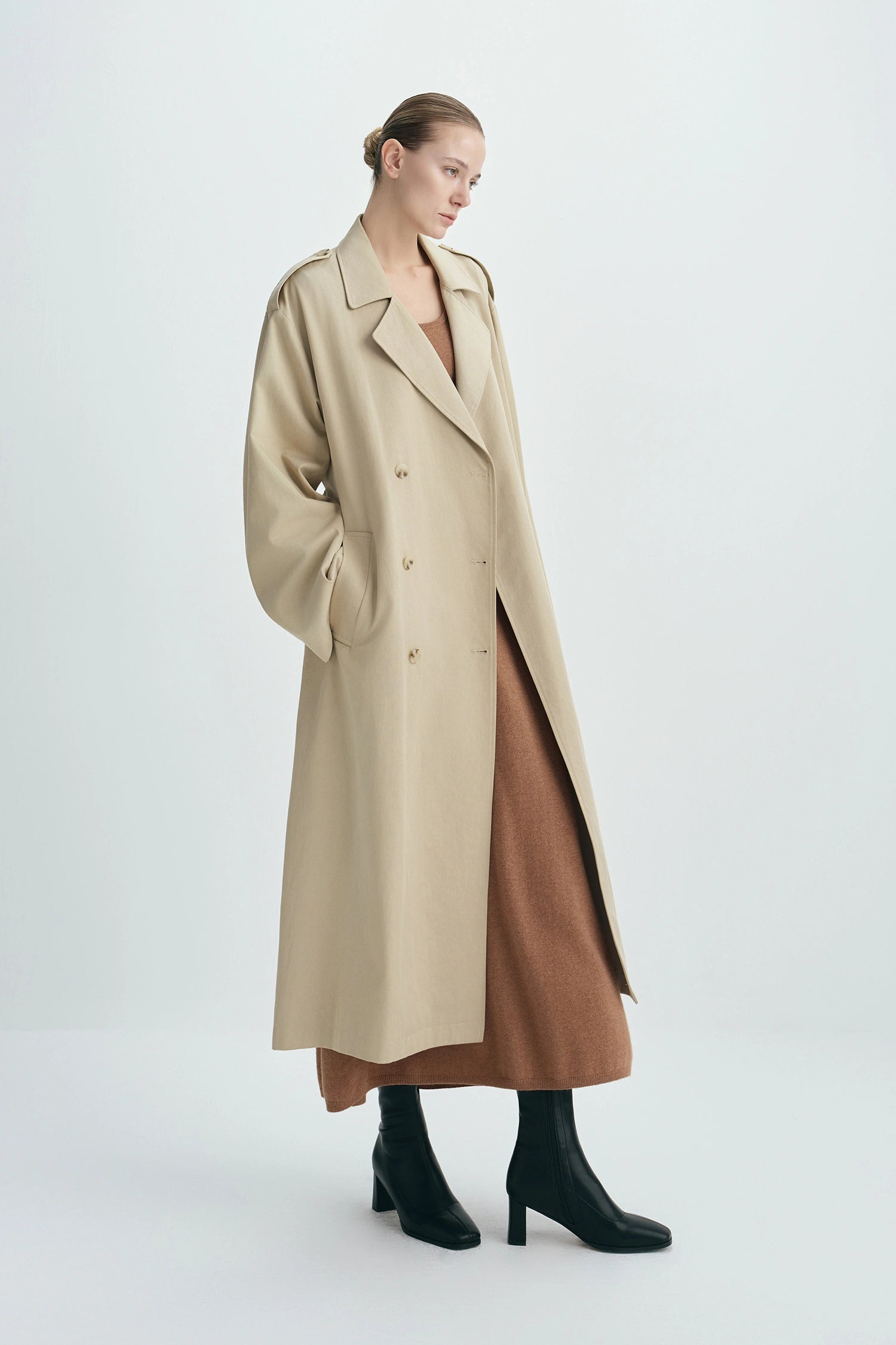 Mignet Midi Sweater Dress Tobacco