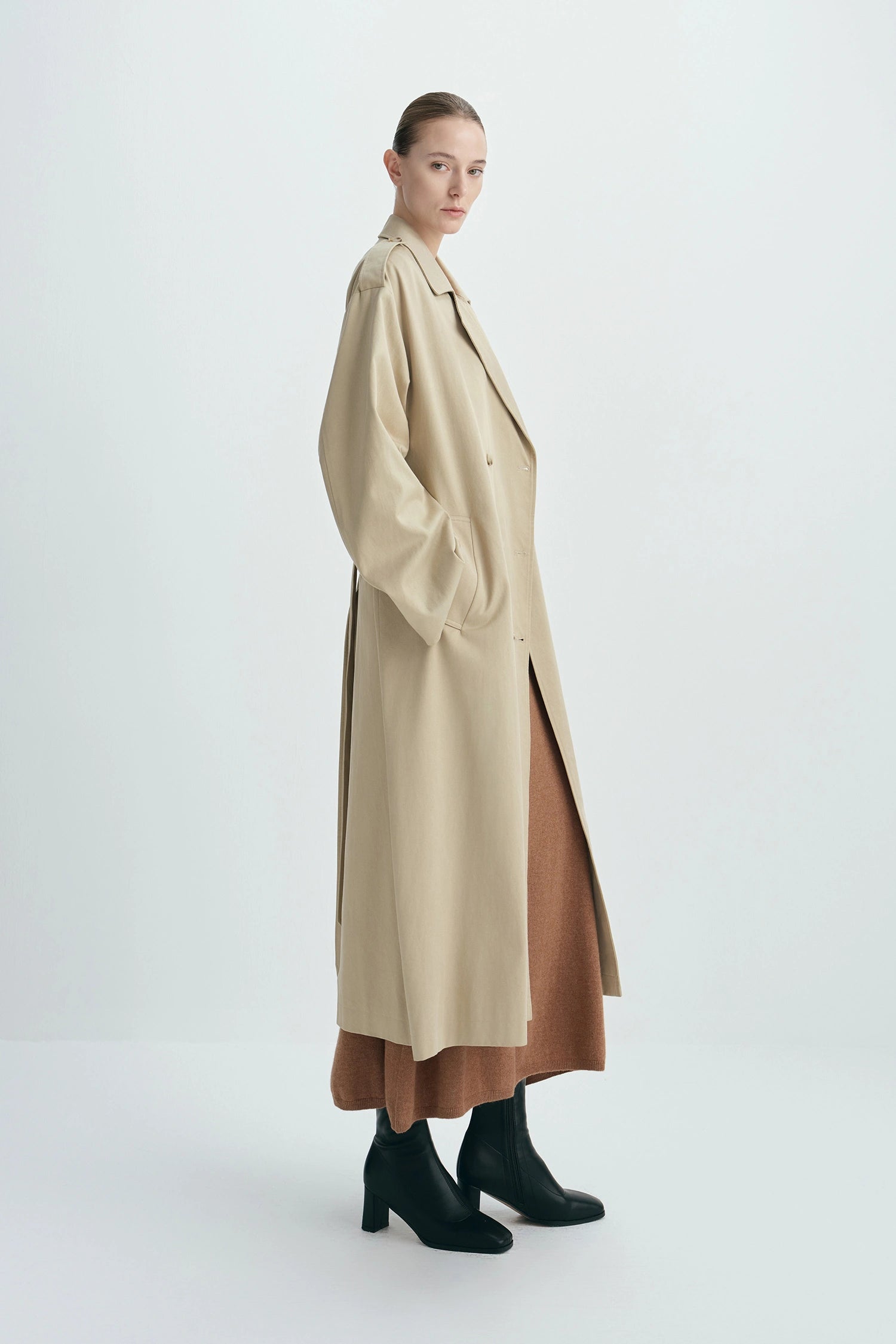 Mignet Midi Sweater Dress Tobacco