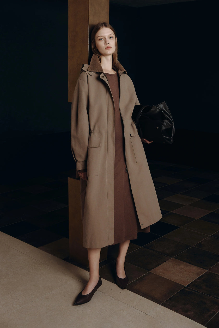 Jacob Hoody Coat Brown