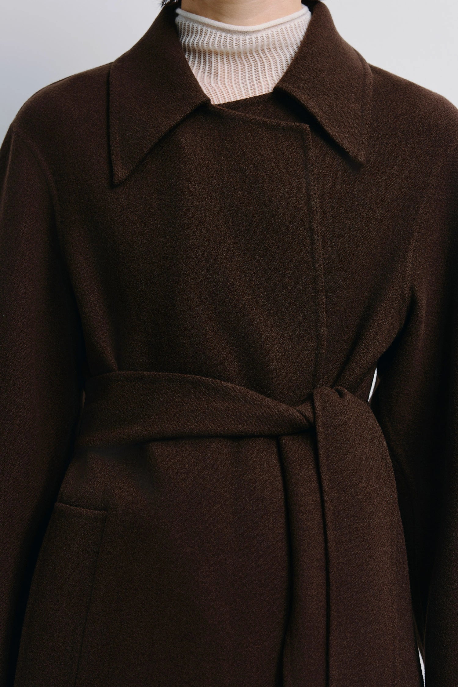 Kerrie Belted Handmade Coat Brown