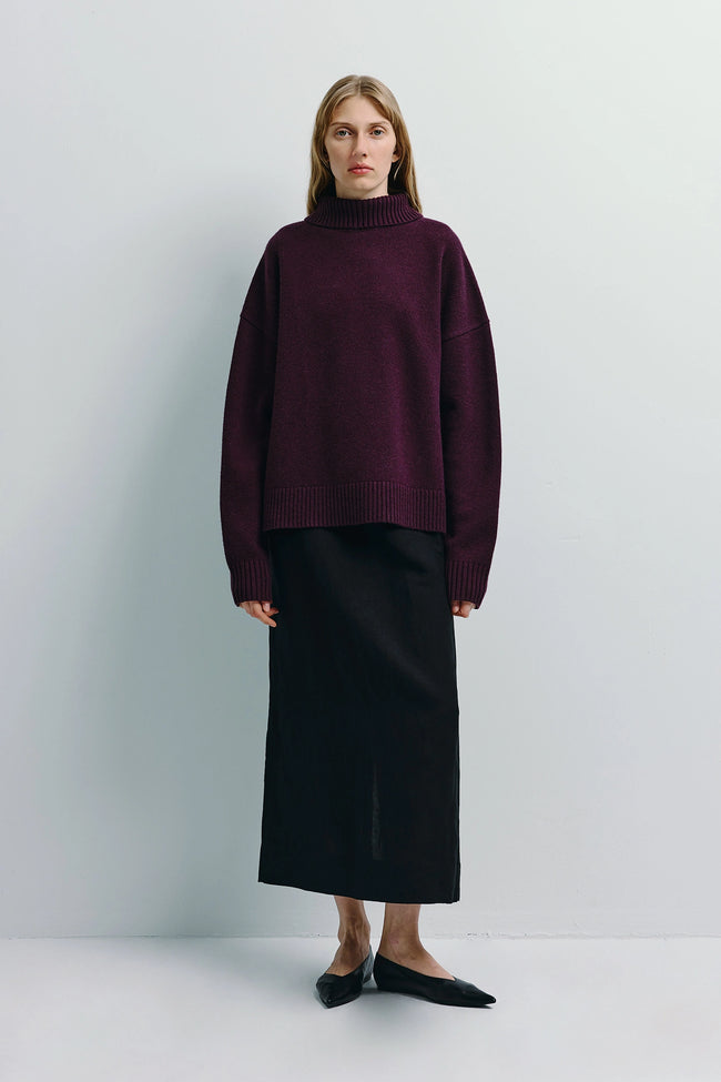 Malvi Turtleneck Sweater Cherry