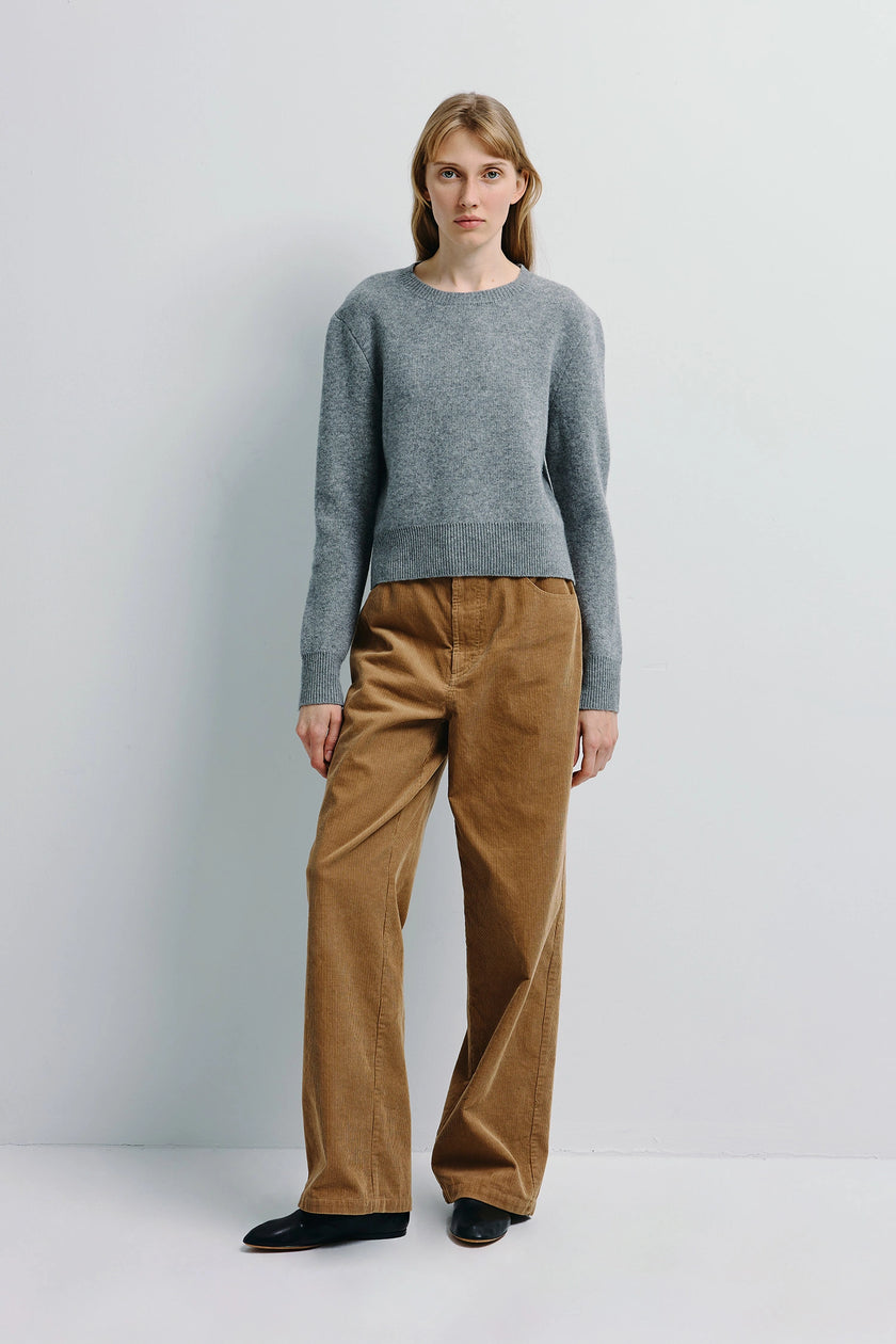 Lenore Crewneck Pullover Sweater H.Grey