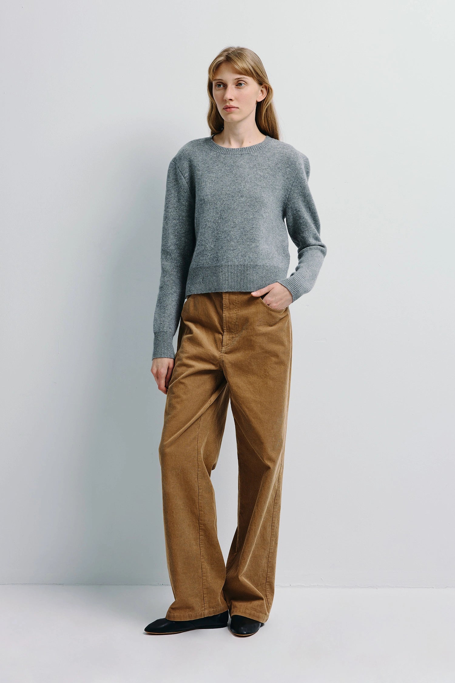 Lenore Crewneck Pullover Sweater H.Grey