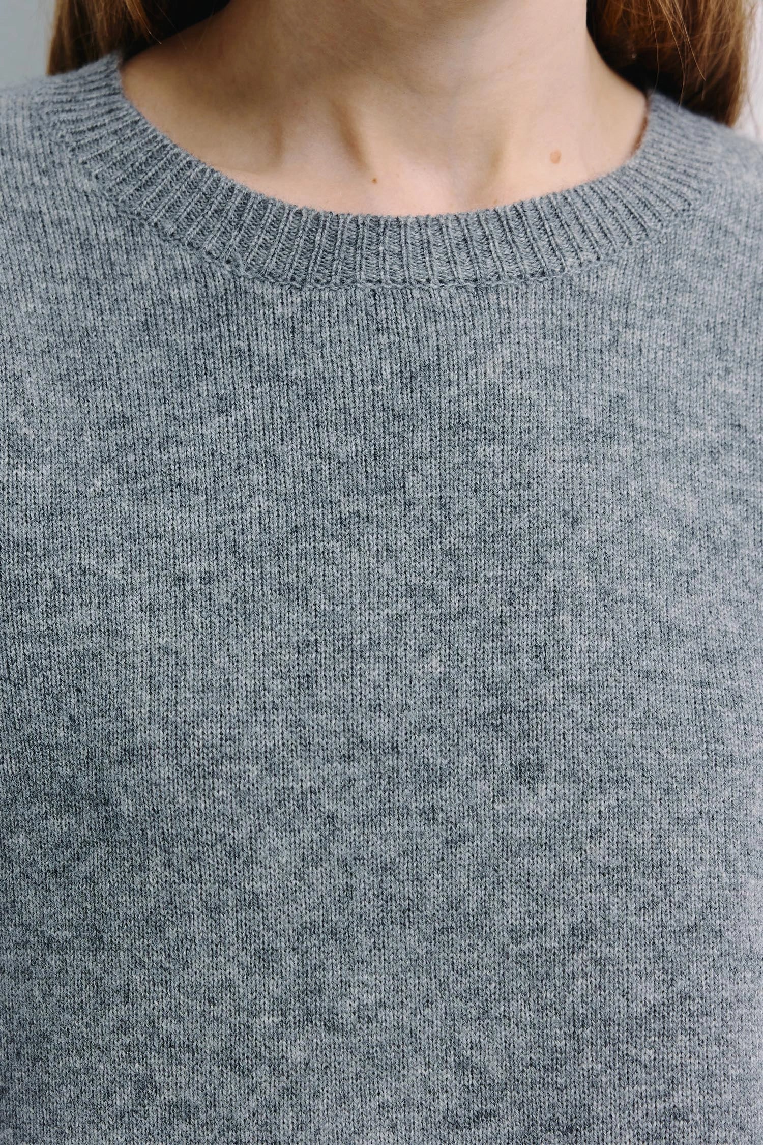 Lenore Crewneck Pullover Sweater H.Grey