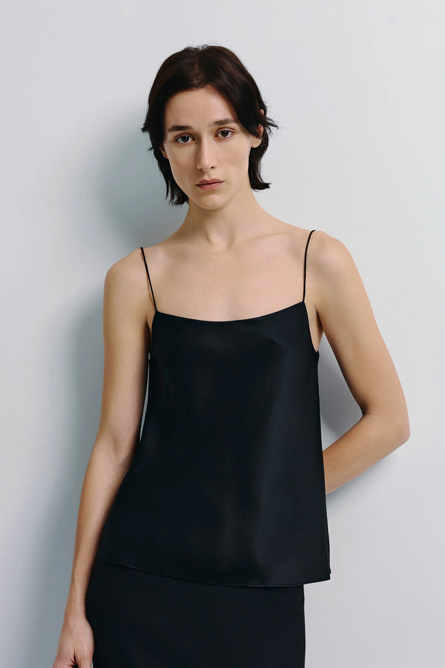 Jett Silk Cami Top Black