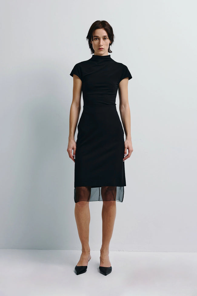 Aline Silky Knit Top Black