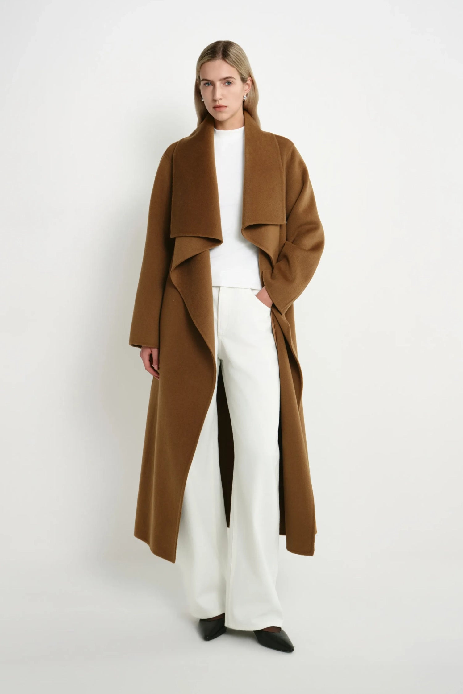 Novalie Shawl Collar Coat | Premium Double-Faced Wool-Cashmere