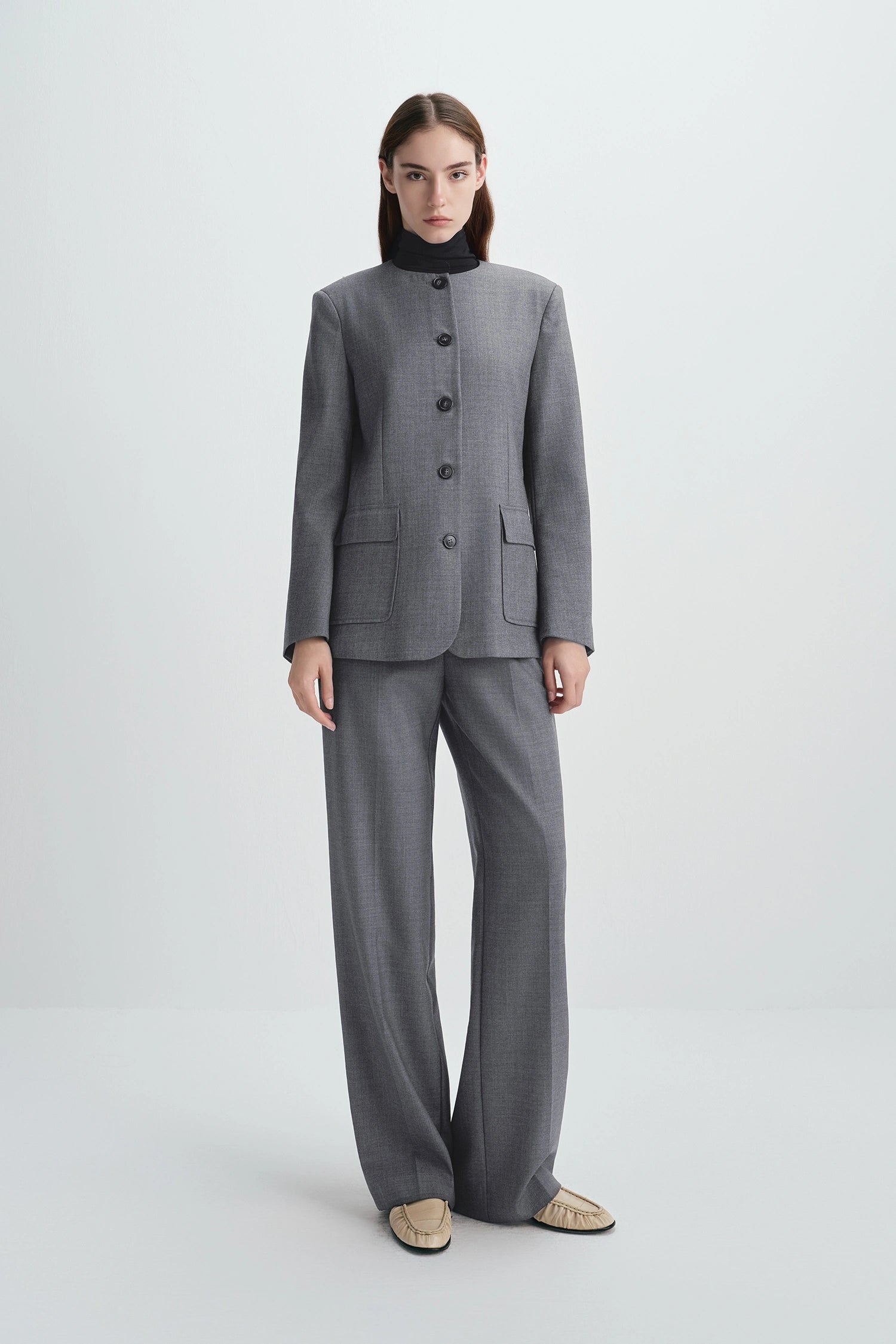 Arlin Drawstring Pants | Wool Blend | Relaxed Tailoring