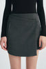 Alina Asymmetric Mini Skirt H.Charcoal