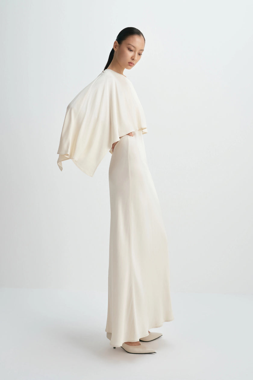 Jewell Caped Top Dress Crème