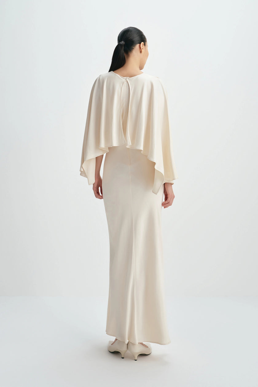 Jewell Caped Top Dress Crème