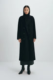 Antonella Handmade Midi Coat Black