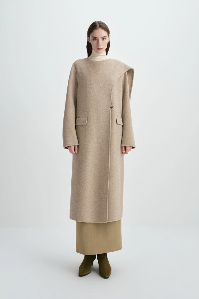 Milagros Scarf Handmade Coat Oak