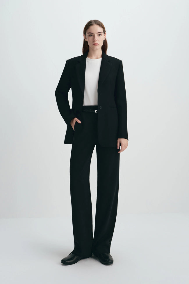 Gala Single Breast Blazer Black