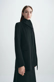 Emi Wool Blend Scarf Jacket Black