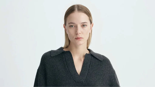 Crémieux Wool & Cashmere Boxy Polo Sweater | Rue Sophie