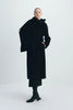 Wool & Cashmere Blend Grand Scarf Coat in Black | Rue Sophie
