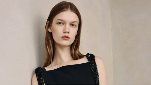 Black Sequin Tie Midi Dress | Elegant Evening Wear