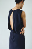 Vento Back Slit Top Navy