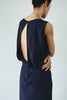 Vento Back Slit Top Navy