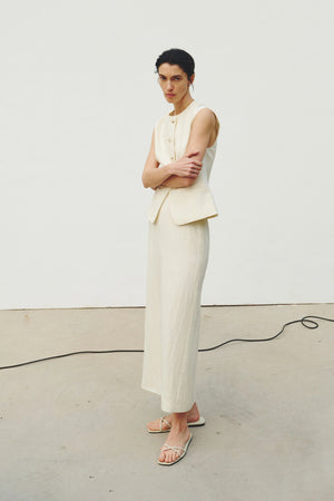 Elira Maxi Slim Skirt Egret