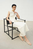 Elira Button Front Vest Egret
