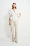 Piquenique Pintuck V-Neck Shirt