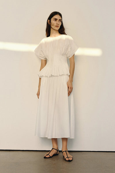 Piquenique Pintuck Skirt | A-Line Cotton Skirt