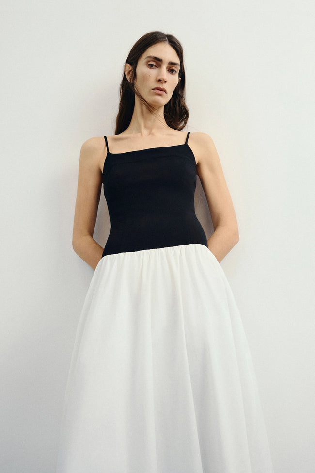 Ines Color Blocked Cami Dress