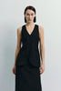 Adan Linen Vest Black