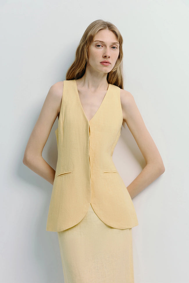 Adan Linen Vest