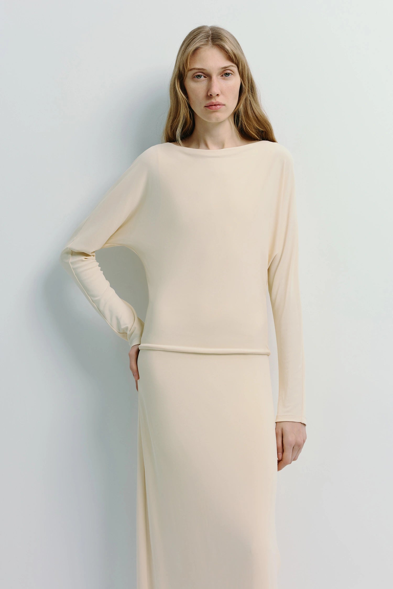 Agla Dolman Sleeve Dress Crème