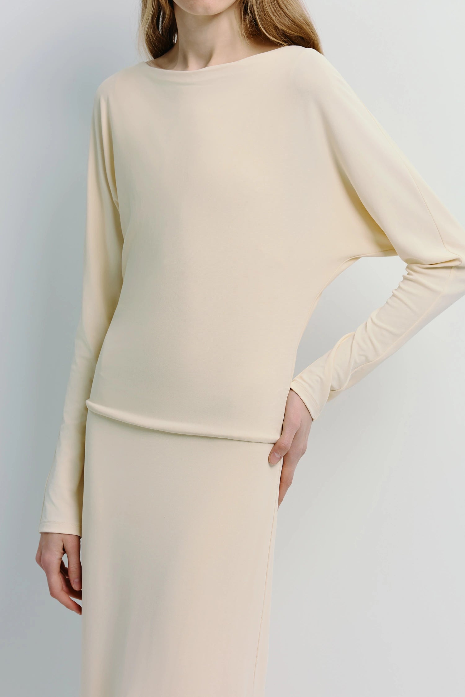 Agla Dolman Sleeve Dress Crème