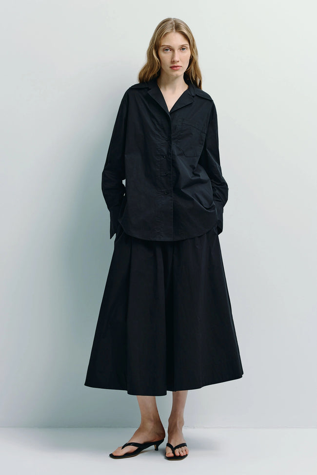 Andra Poplin Shirt Black