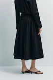 Andra Poplin Skirt Black