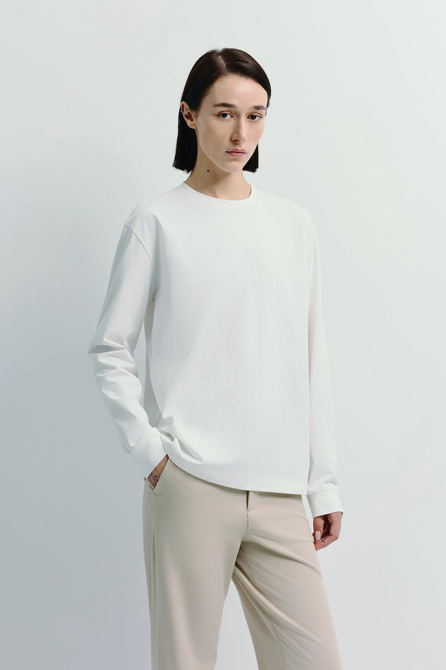 Anza Long Sleeve Top White