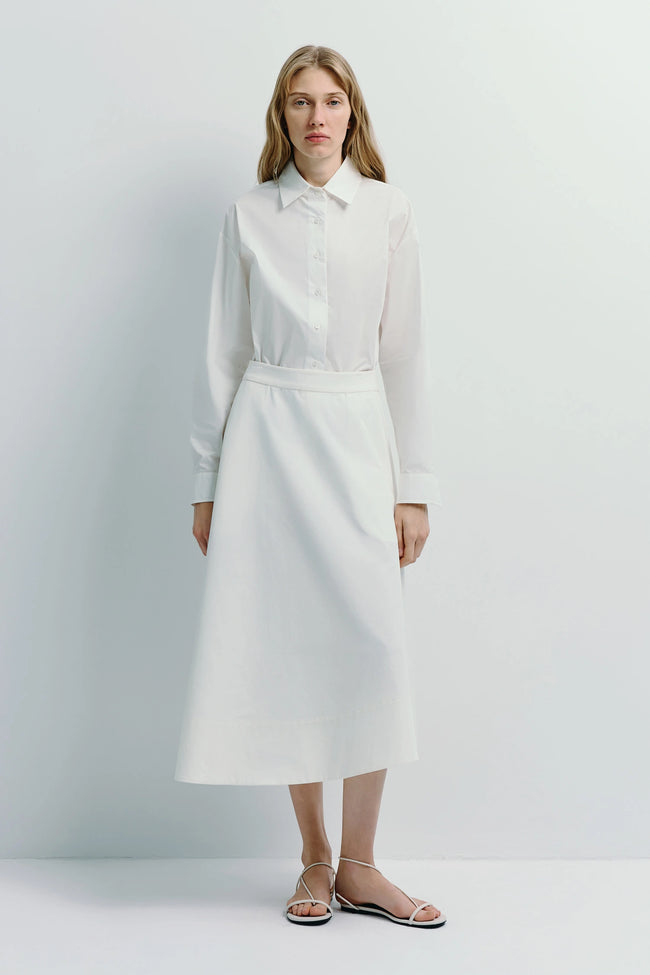 Clive Asymmetric Skirt White