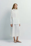 Clive Asymmetric Skirt White