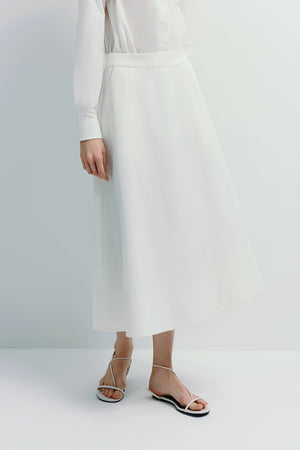 Clive Asymmetric Skirt White