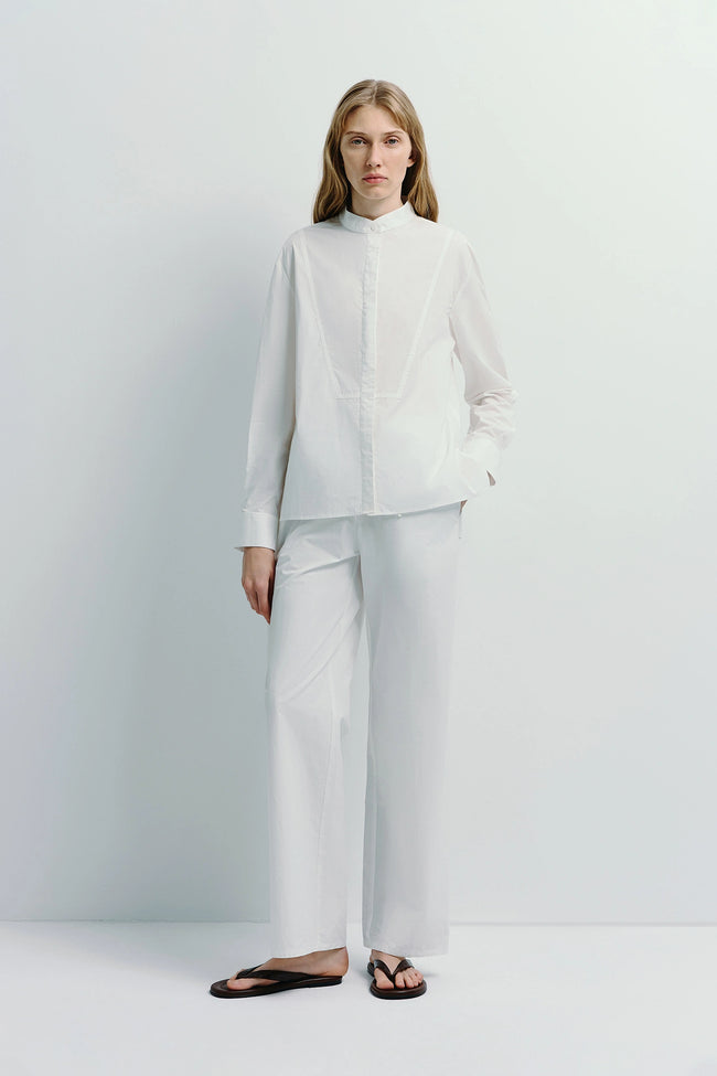 Frannie Poplin Pant White