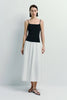 Ines Color Blocked Cami Dress Black/White