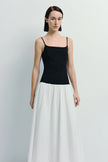 Ines Color Blocked Cami Dress Black/White