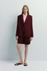 Lonan Linen Blazer Burgundy